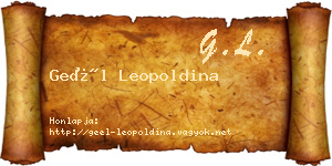 Geél Leopoldina névjegykártya
